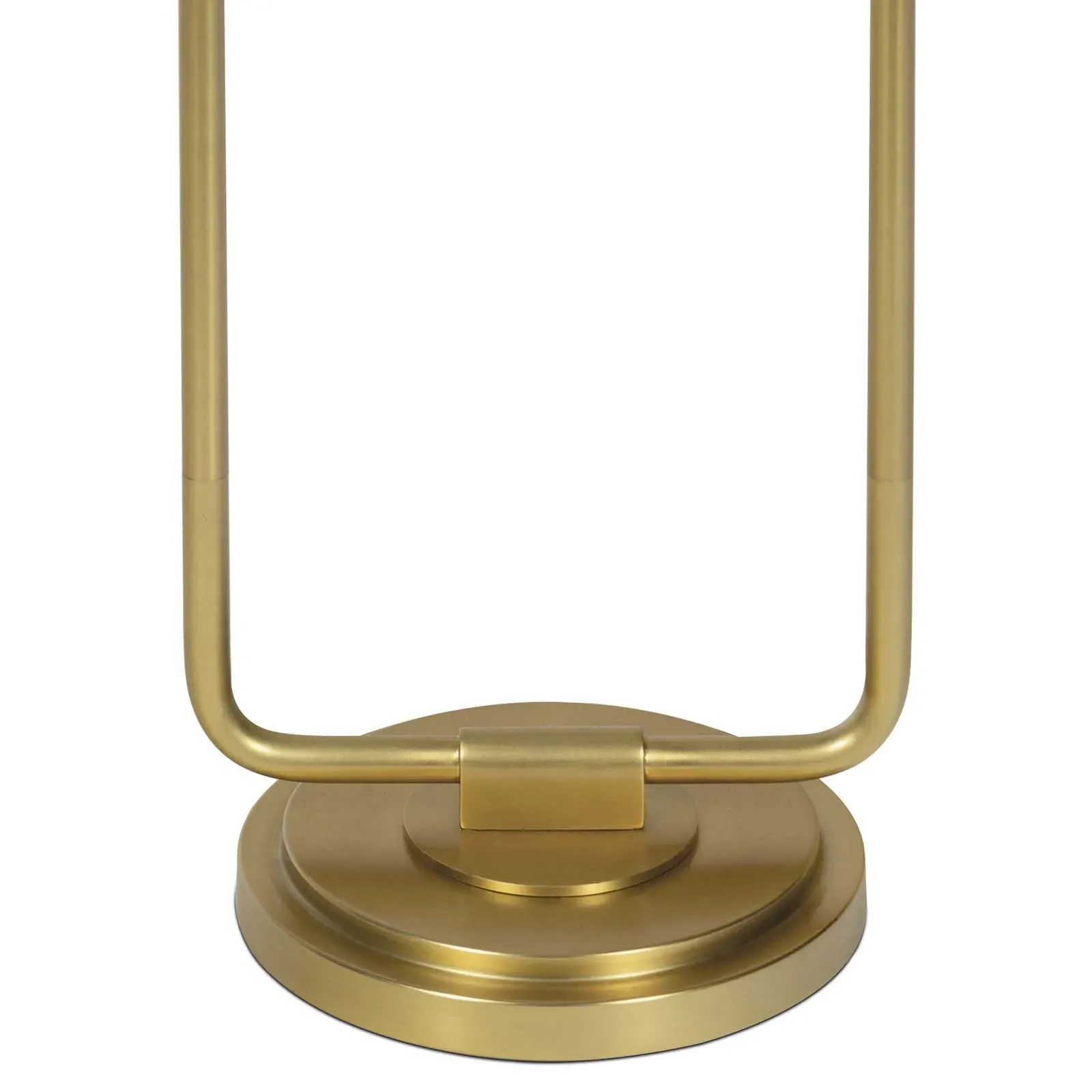 Polly Double Arm Rattan Shade Table Lamp - Natural Brass, Steel