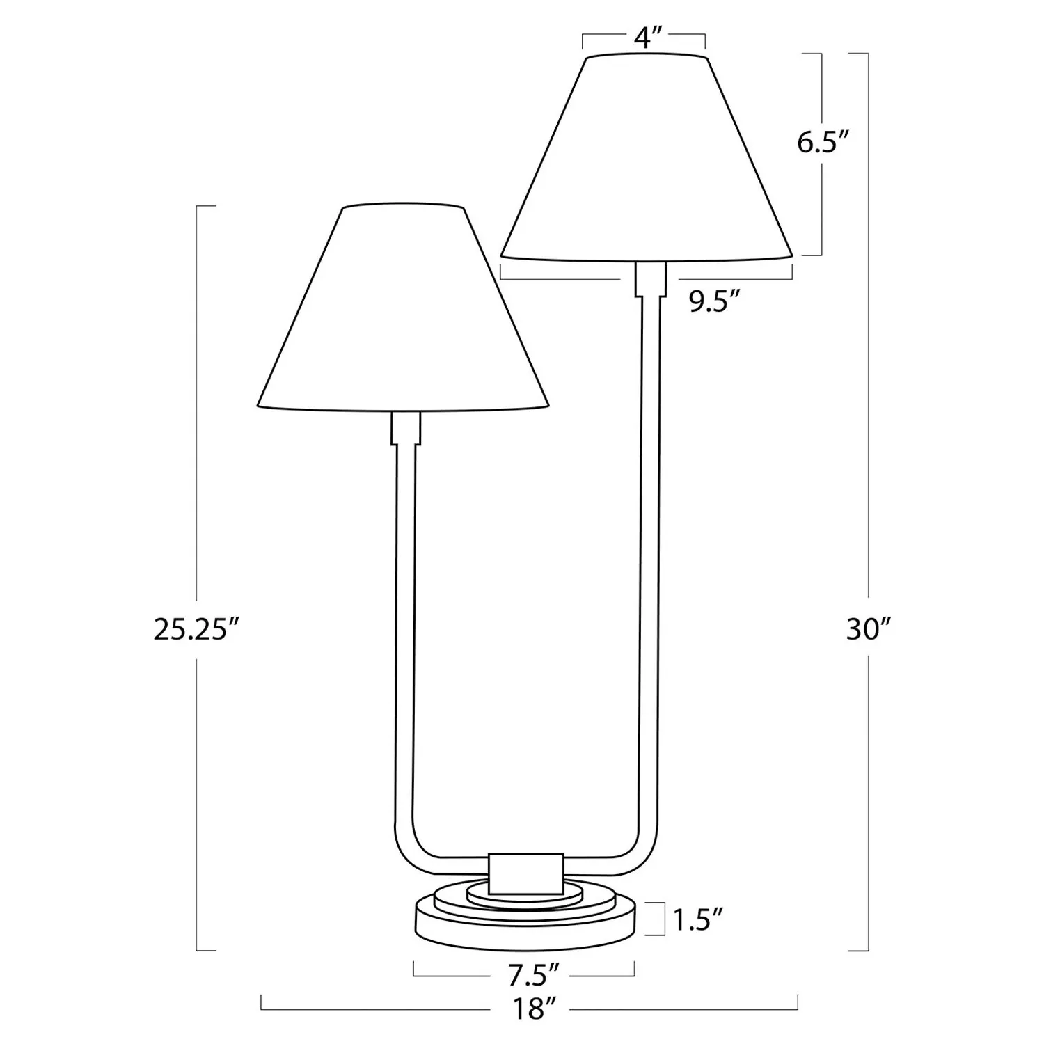 Polly Double Arm Rattan Shade Table Lamp - Natural Brass, Steel