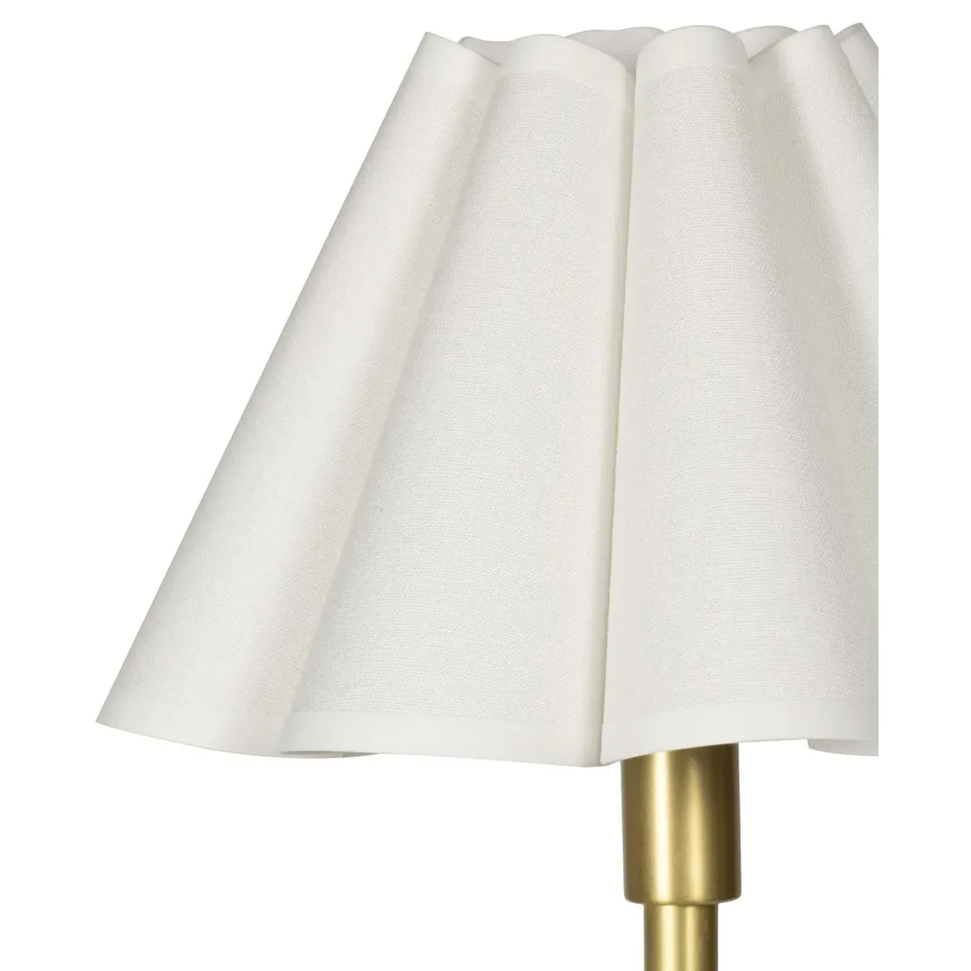 Polly French Double Arm Table Lamp - Natural Brass, Linen