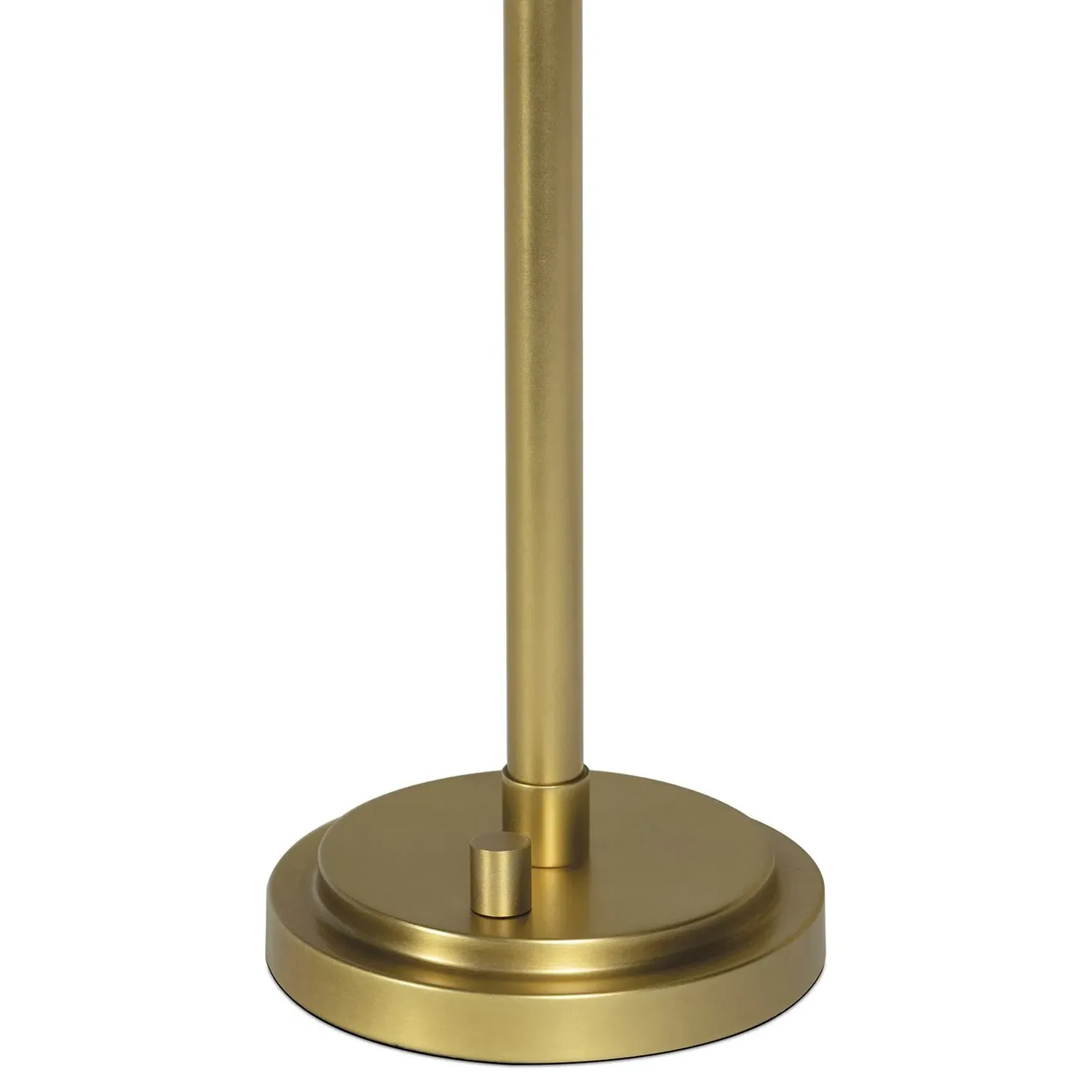 Polly French Scalloped Buffet Table Lamp - Natural Brass, Linen