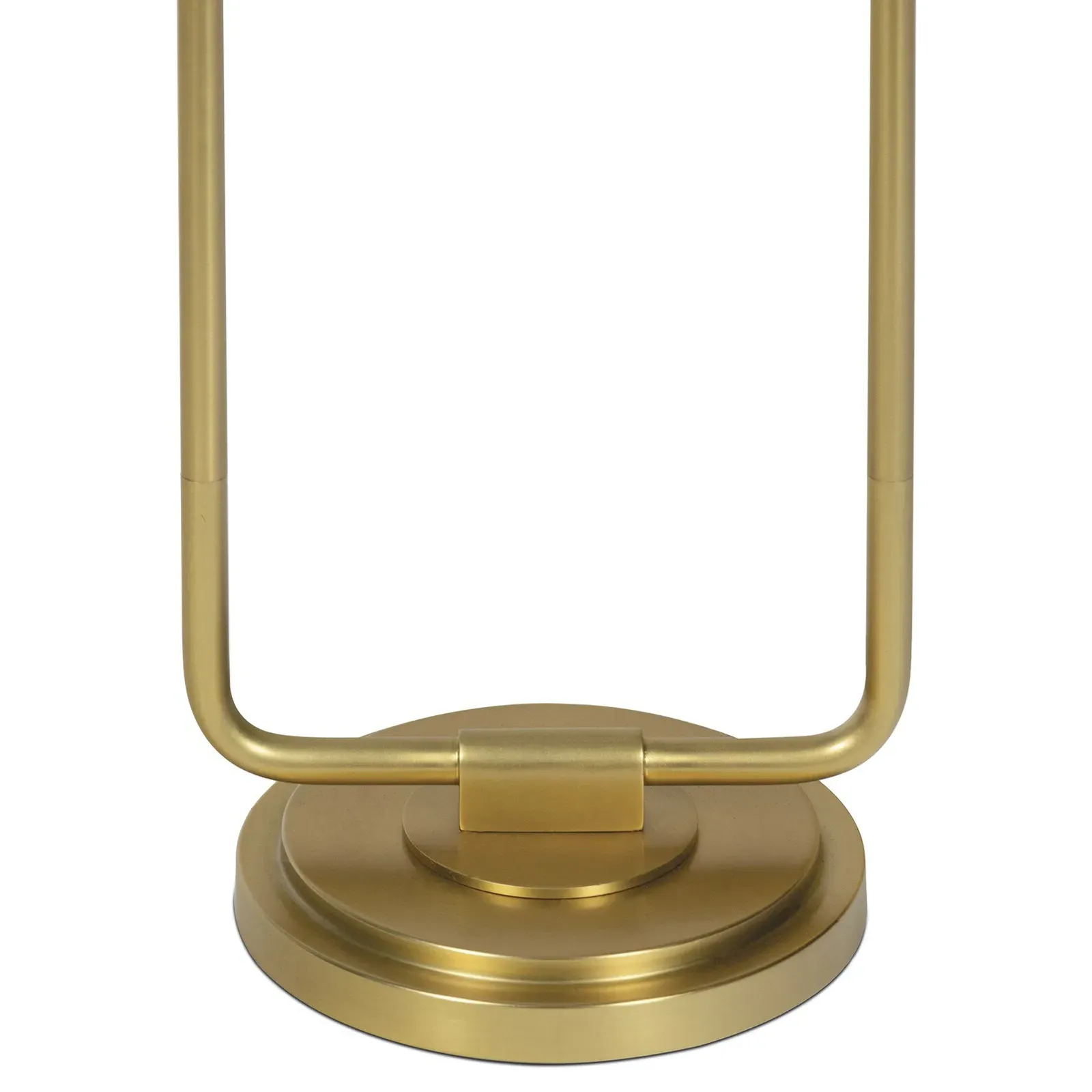 Polly Rattan Shade Floor Lamp - Natural Brass, Steel