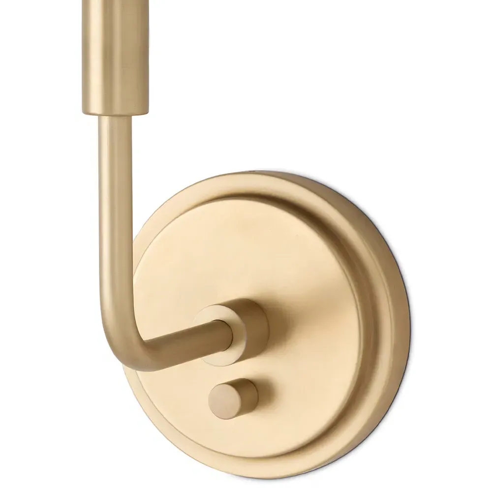 Polly Round Wall Sconce - Brown, Rattan