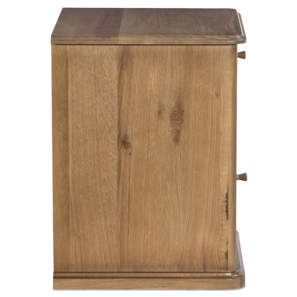 Poppy Nightstand with Storage - Saddle Brown, Oak