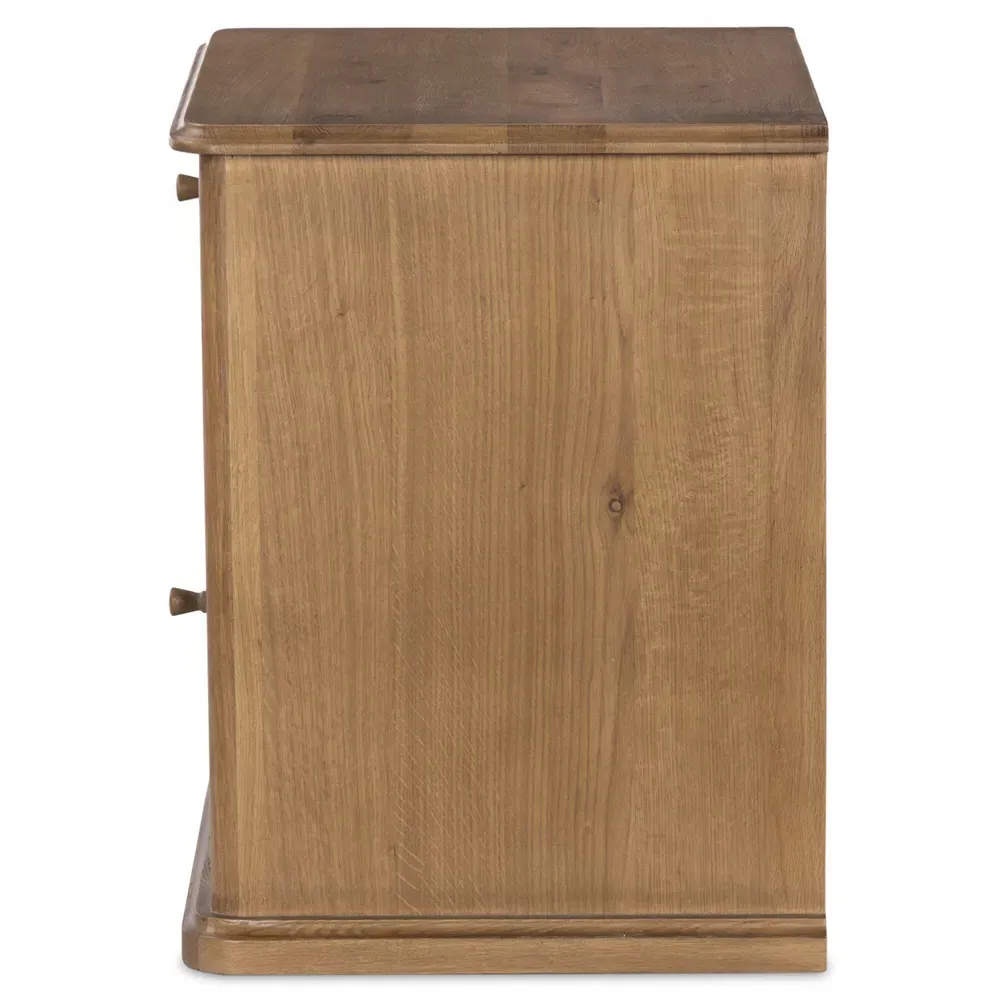 Poppy Nightstand with Storage - Saddle Brown, Oak