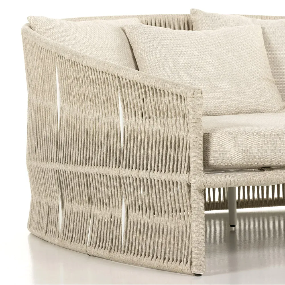 Porter Coastal Beach Outdoor Daybed - Beige, Aluminum