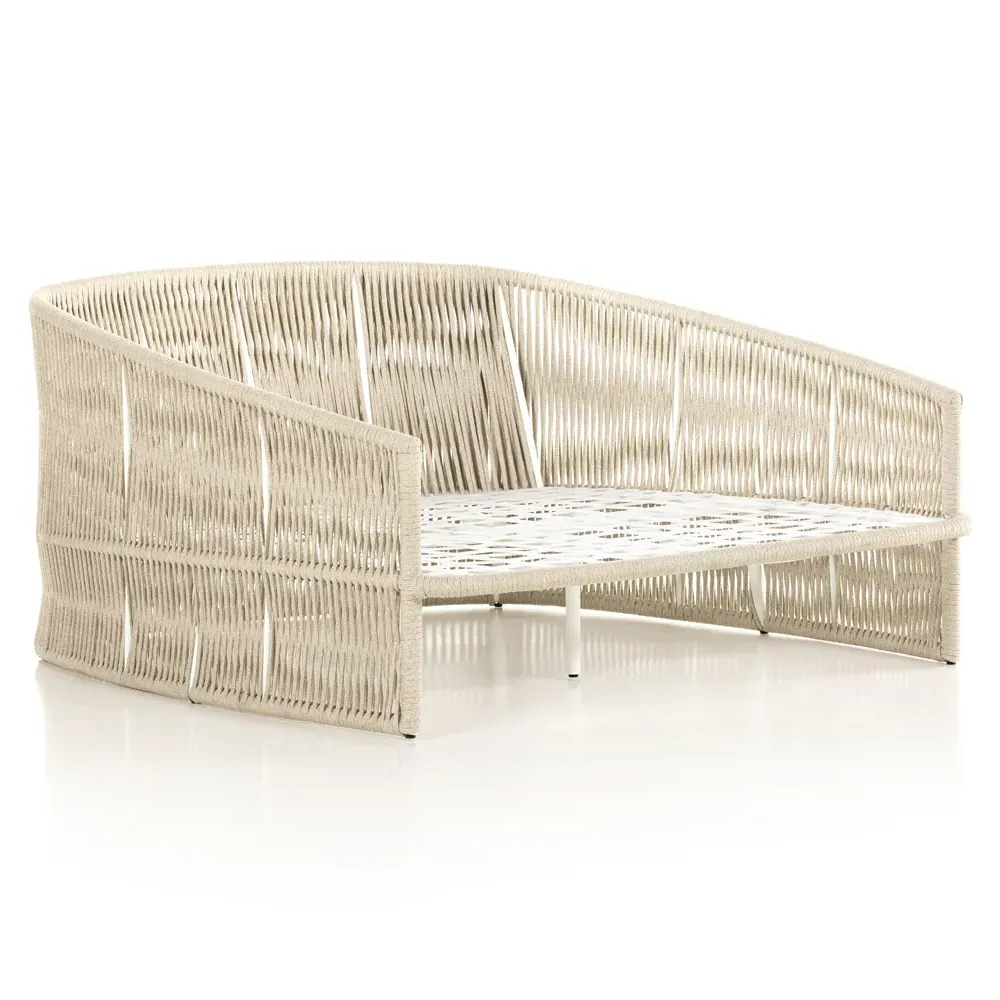 Porter Coastal Beach Outdoor Daybed - Beige, Aluminum