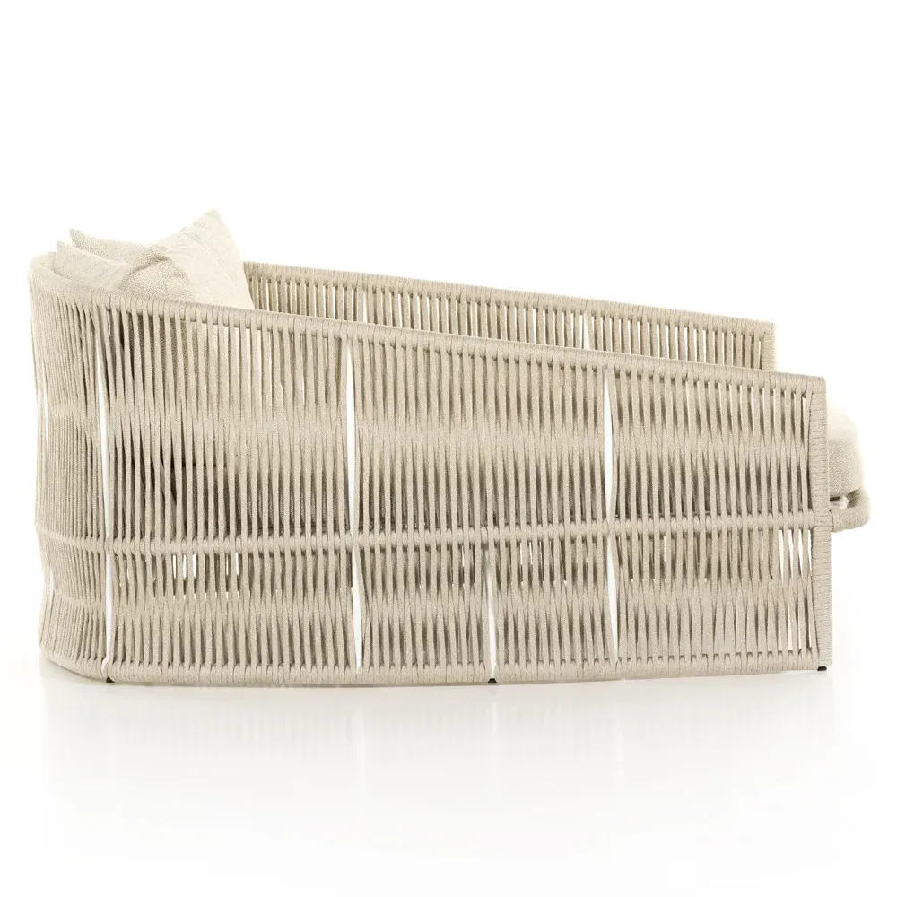 Porter Coastal Beach Outdoor Daybed - Beige, Aluminum