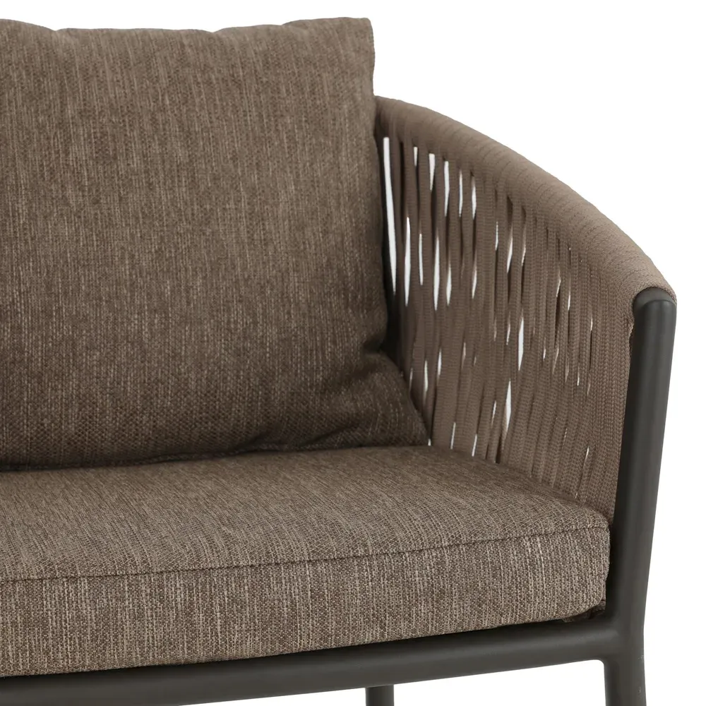 Porter Outdoor Bar Stool - Brown, Aluminum