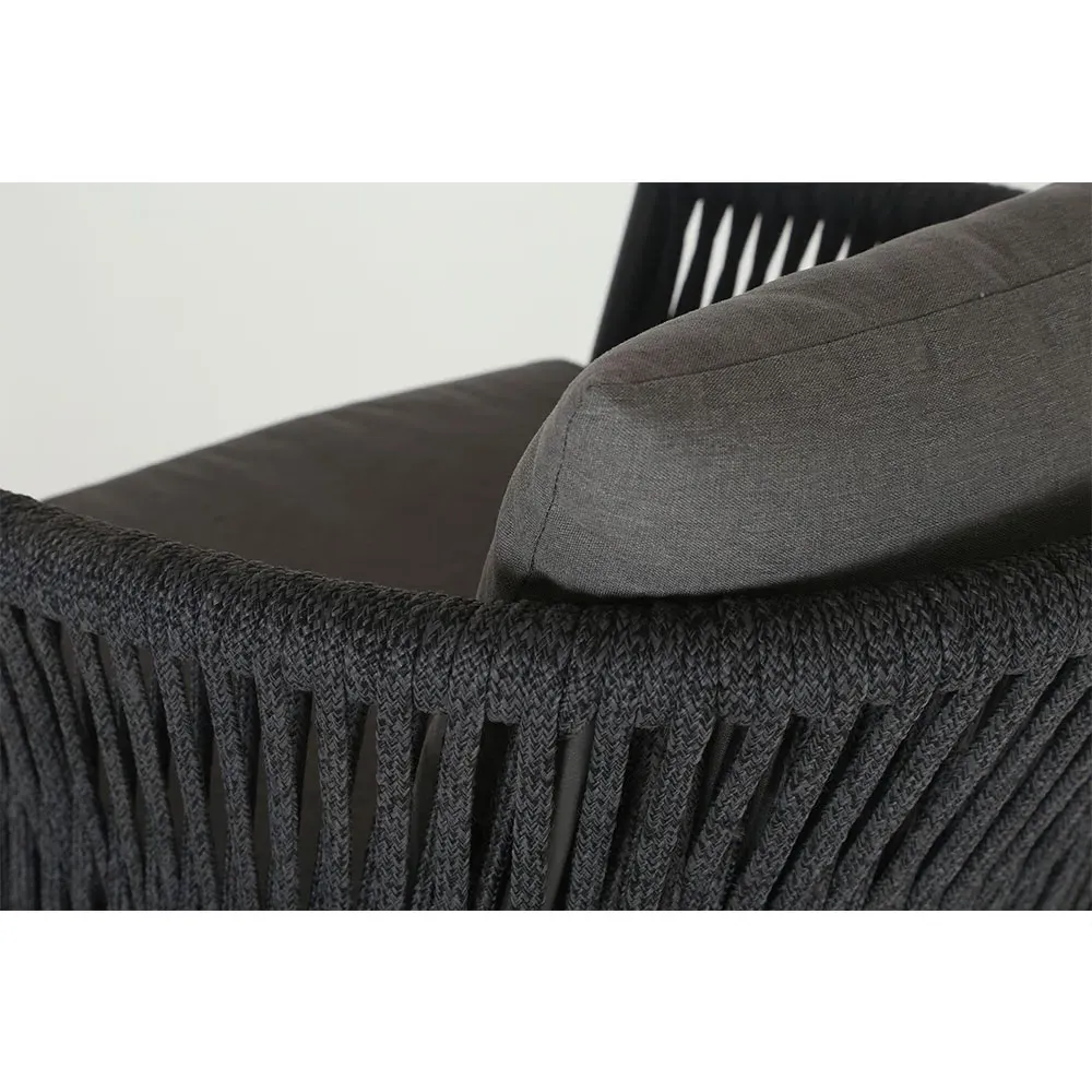 Porter Outdoor Bar Stool - Grey, Rope