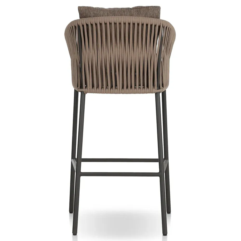 Porter Outdoor Counter Stool - Brown, Aluminum