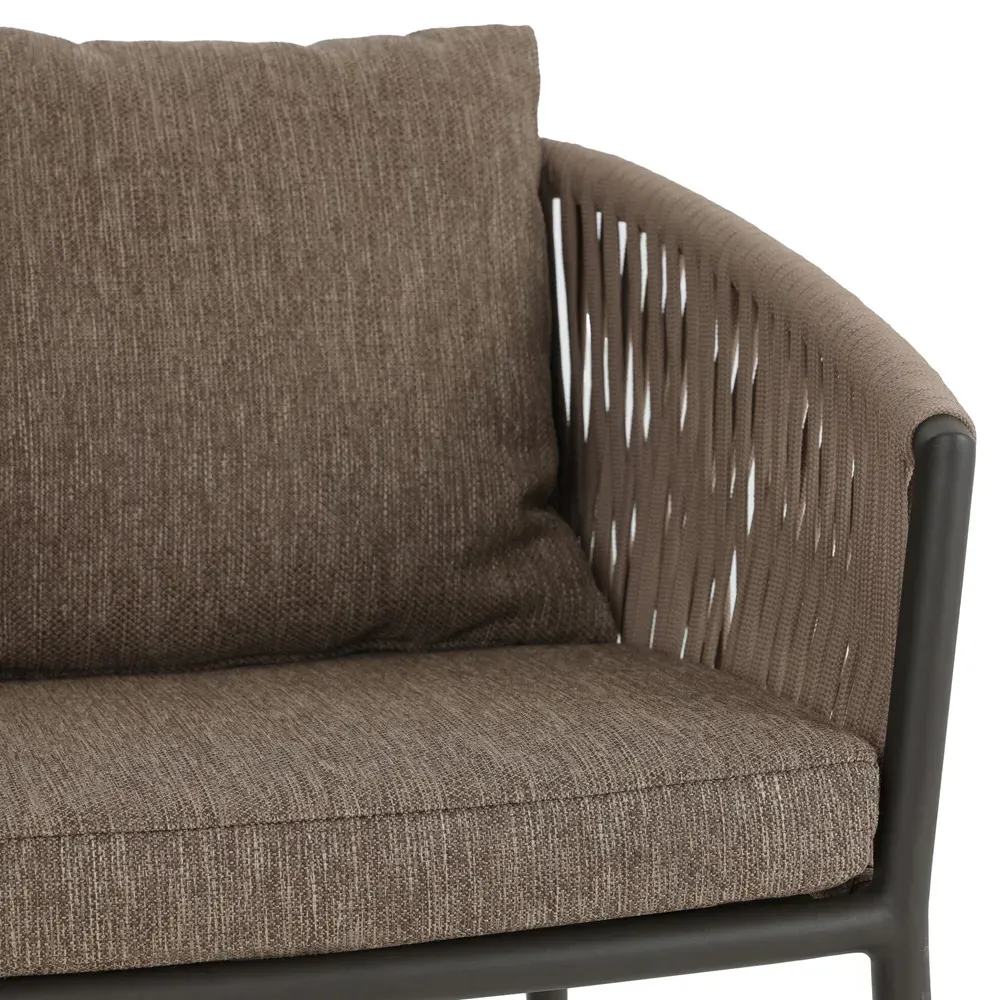 Porter Outdoor Counter Stool - Brown, Aluminum