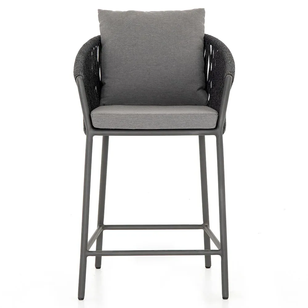 Porter Outdoor Counter Stool - Grey, Rope image