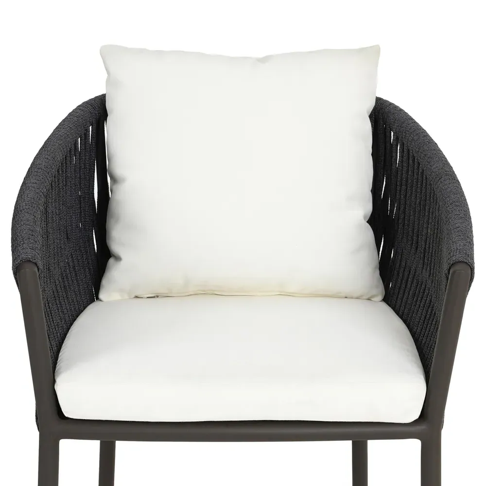 Porter Outdoor Counter Stool - White, Aluminum