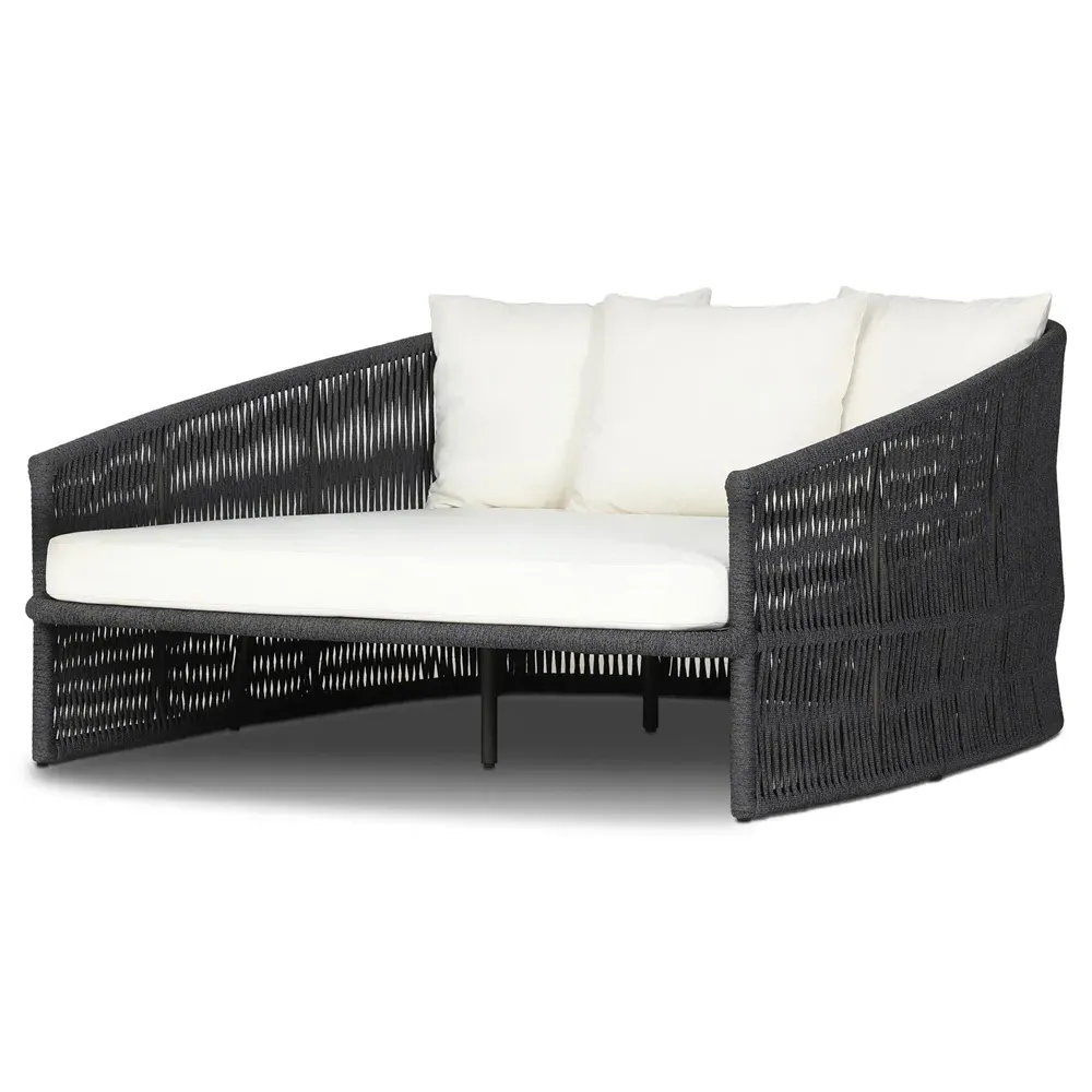 Porter Outdoor Daybed - White, Aluminum
