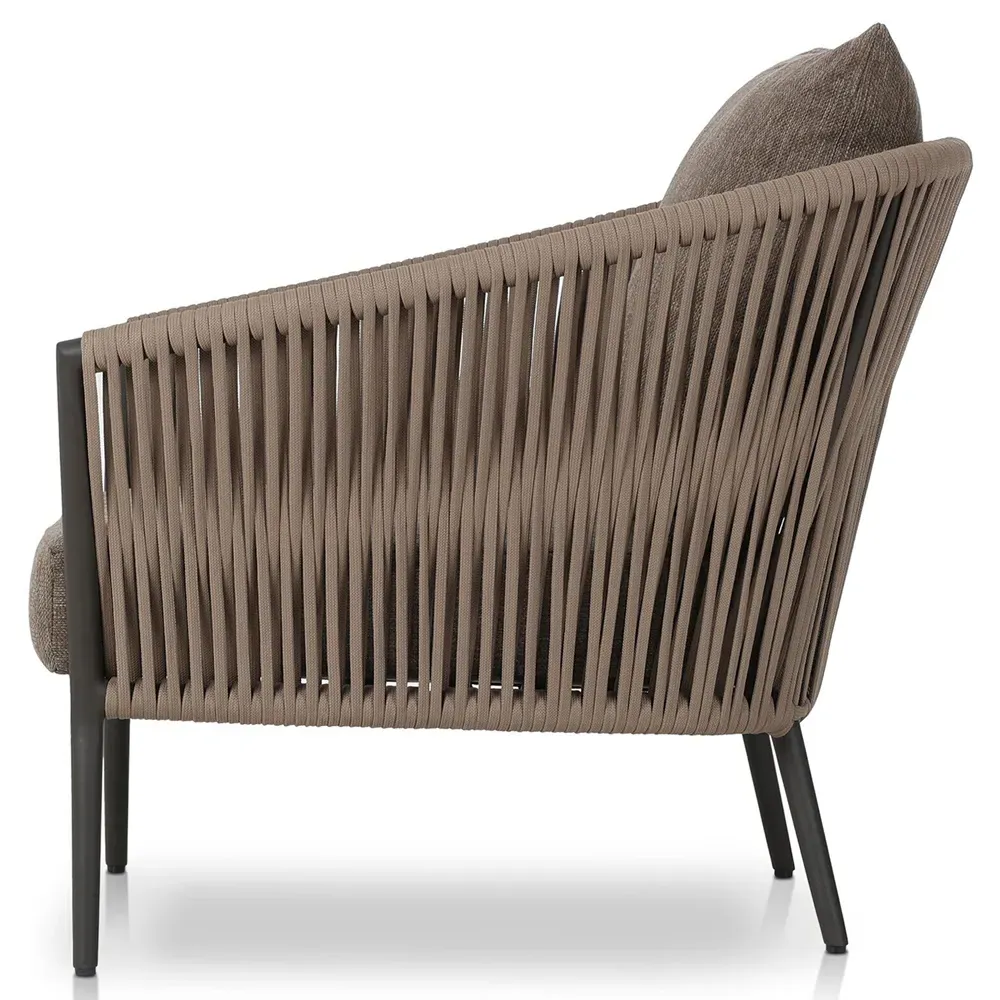 Porter Outdoor Lounge Chair - Brown, Aluminum