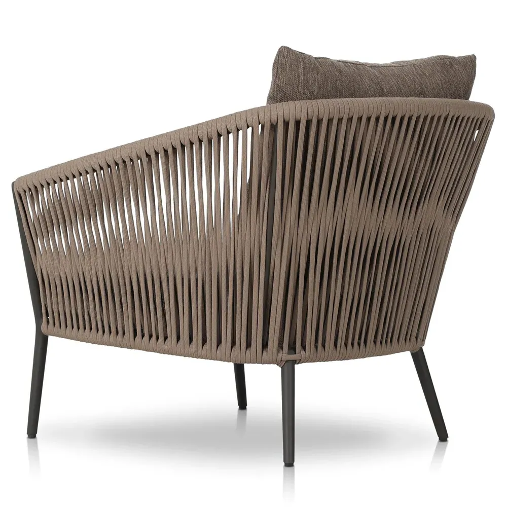 Porter Outdoor Lounge Chair - Brown, Aluminum