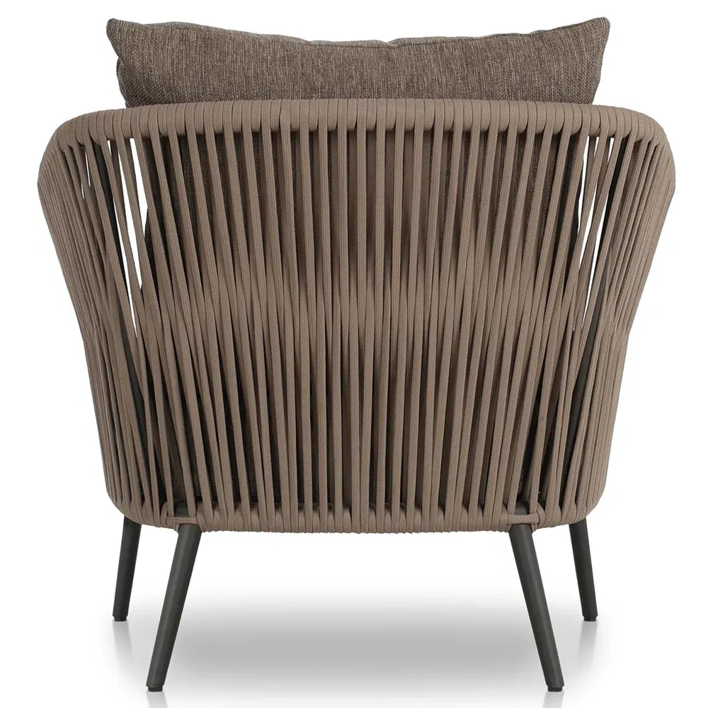 Porter Outdoor Lounge Chair - Brown, Aluminum