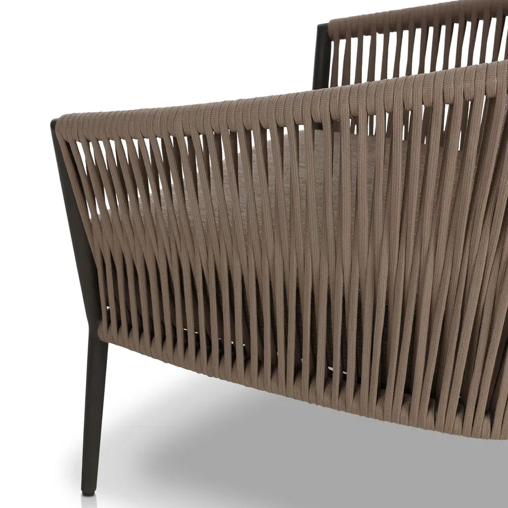 Porter Outdoor Lounge Chair - Brown, Aluminum