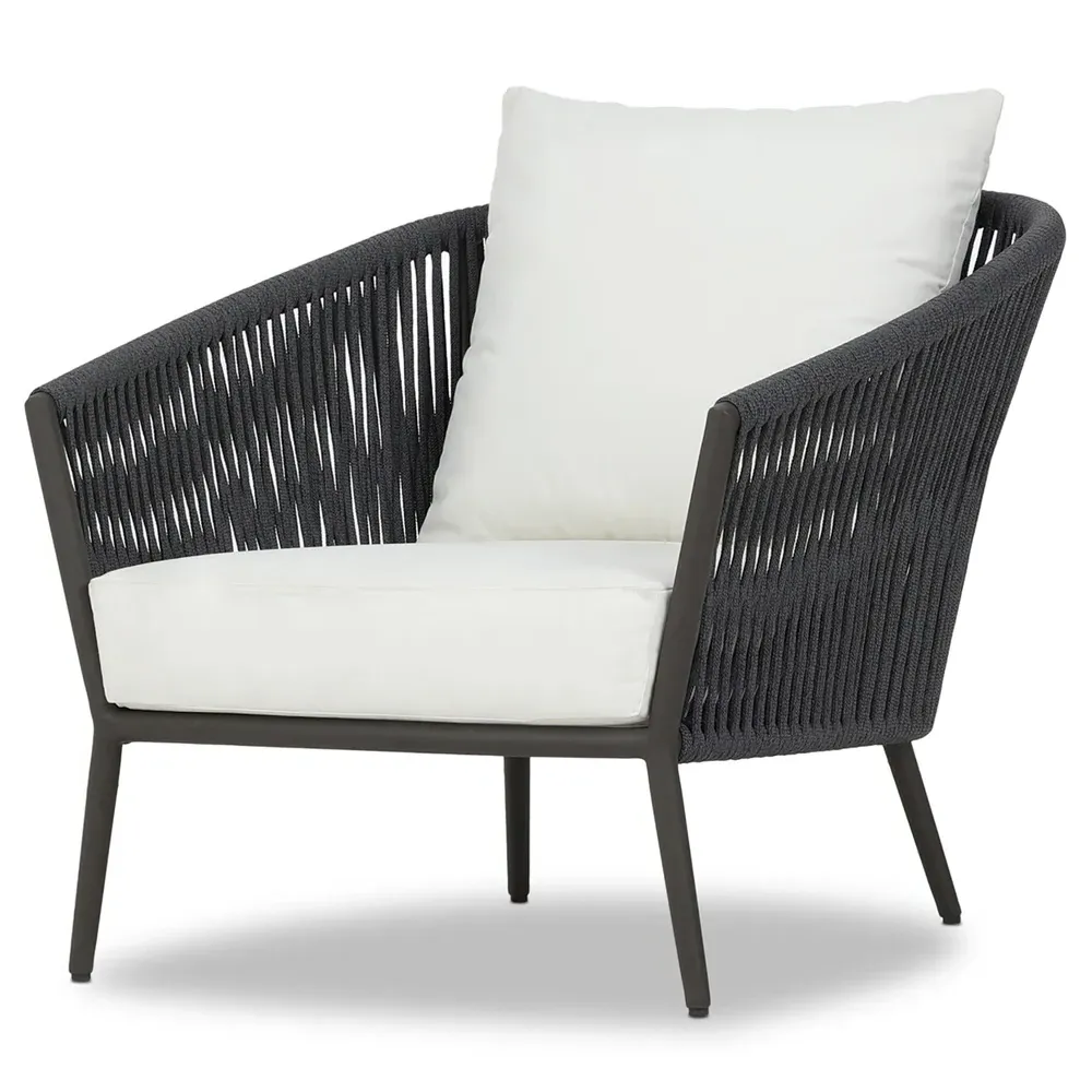 Porter Outdoor Lounge Chair - White, Aluminum