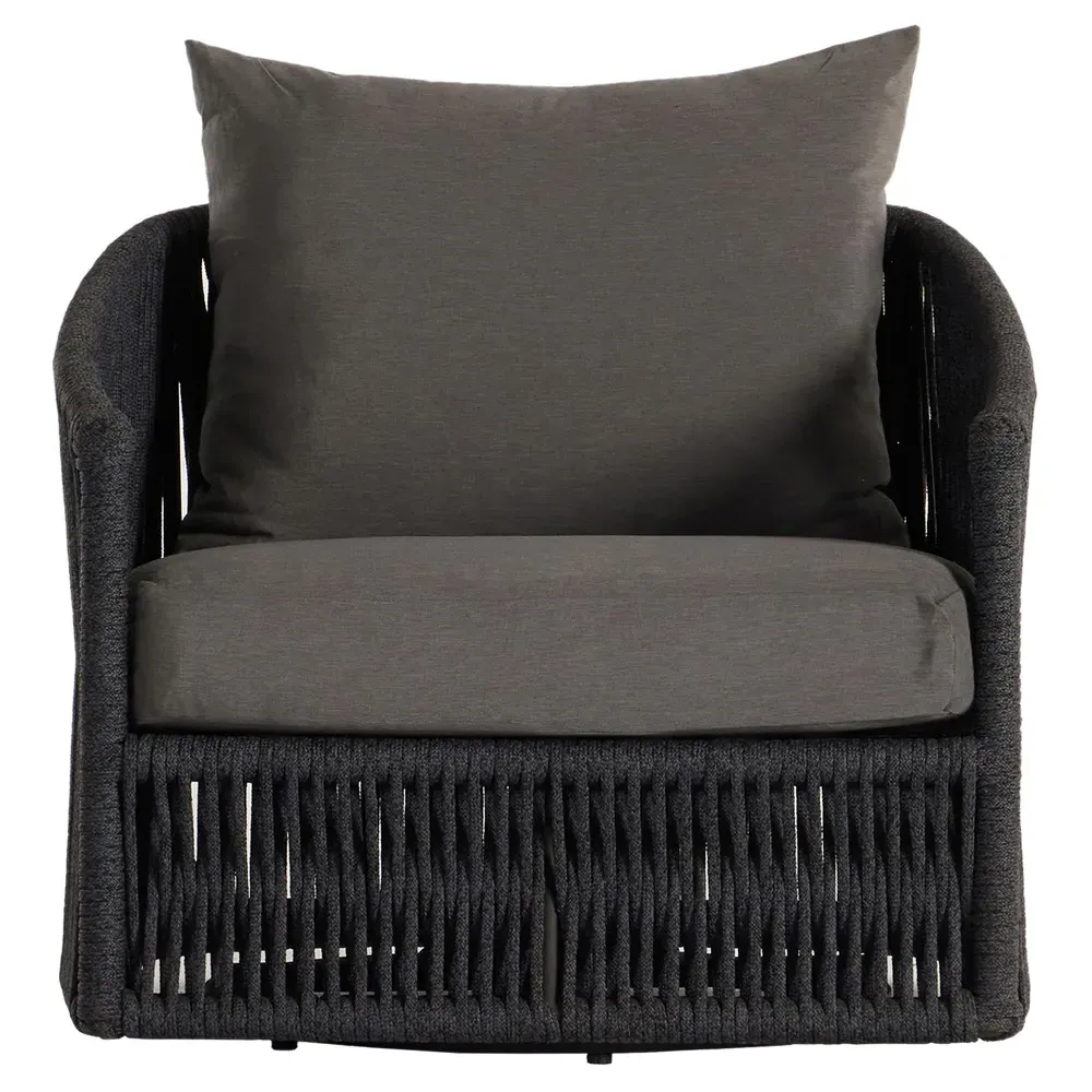 Porter Outdoor Swivel Lounge Chair - Grey, Aluminum