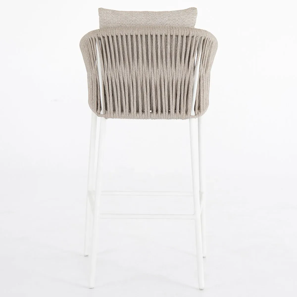 Porter Upholstered Aluminum Outdoor Bar Stool - Beige