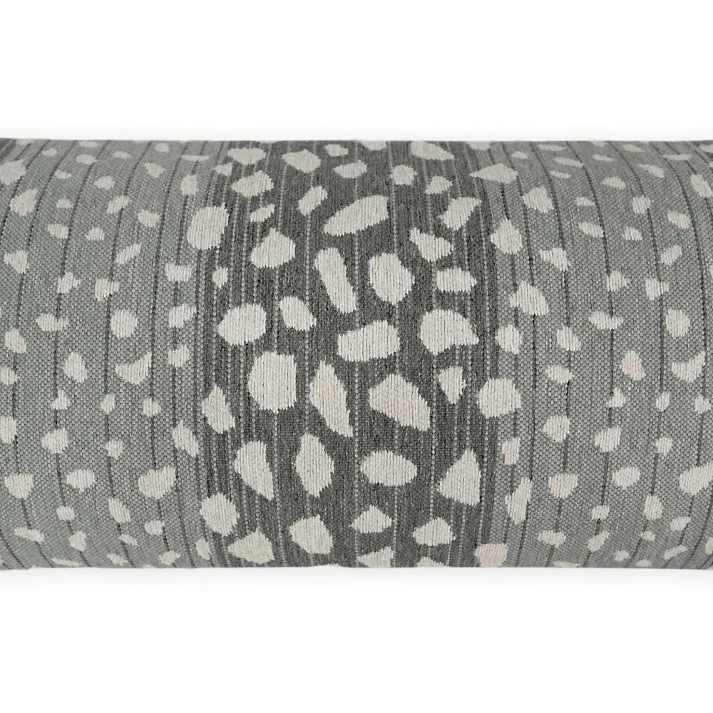 Portia Animal Print Lumbar Pillow - Grey, Polypropylene