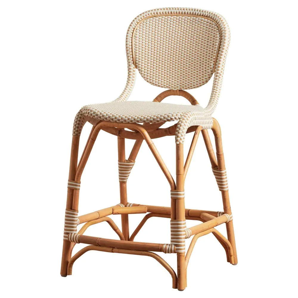 Portia Outdoor Counter Stool - Brown, Rattan