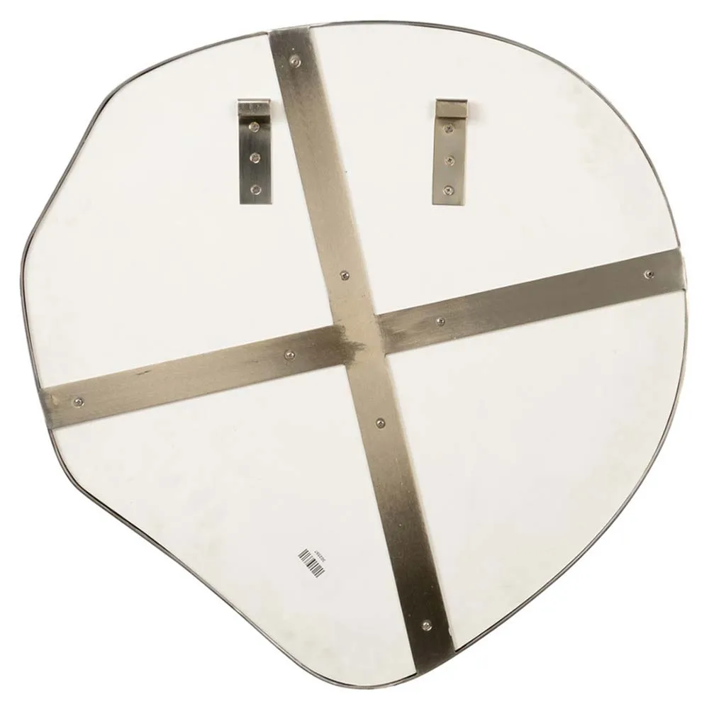 Portia Round Wall Mirror - Brown, Teak Wood