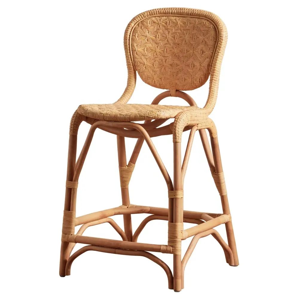 Portia Woven Counter Stool - Natural, Rattan