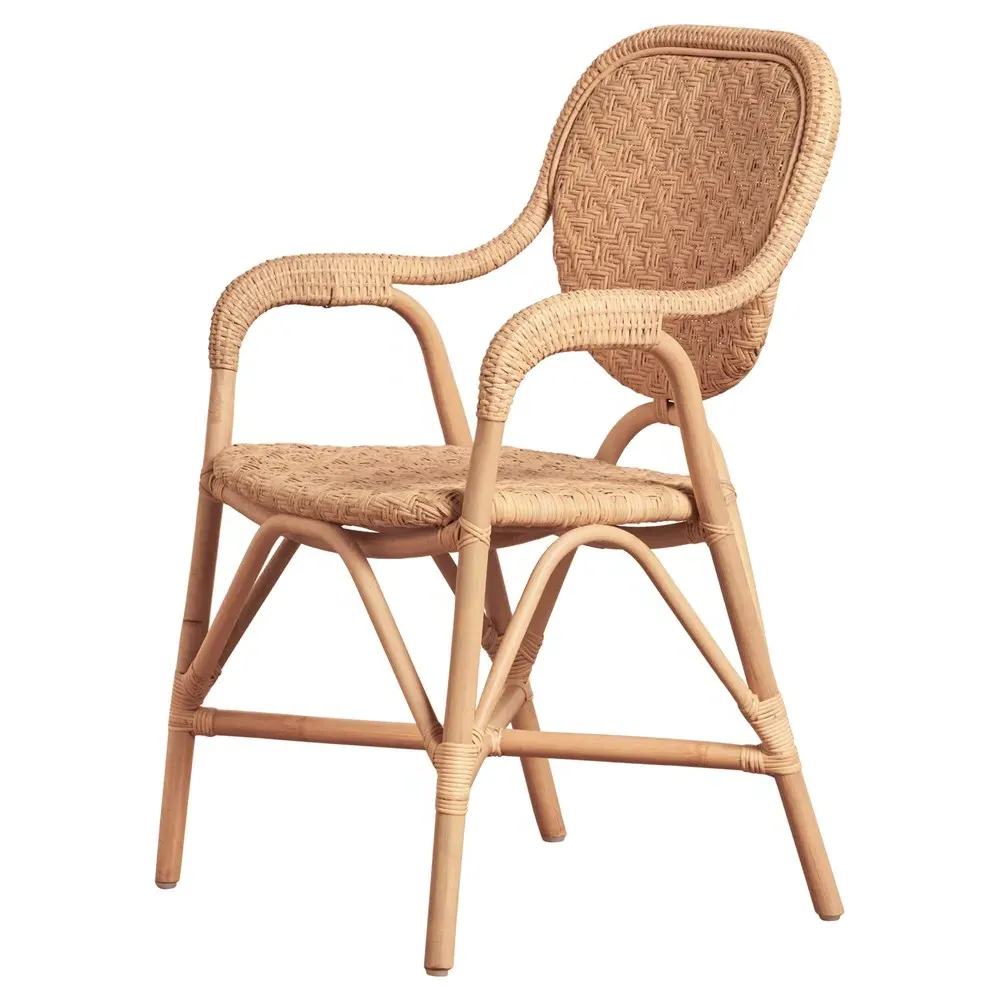 Portia Woven Dining Arm Chair - Natural, Rattan