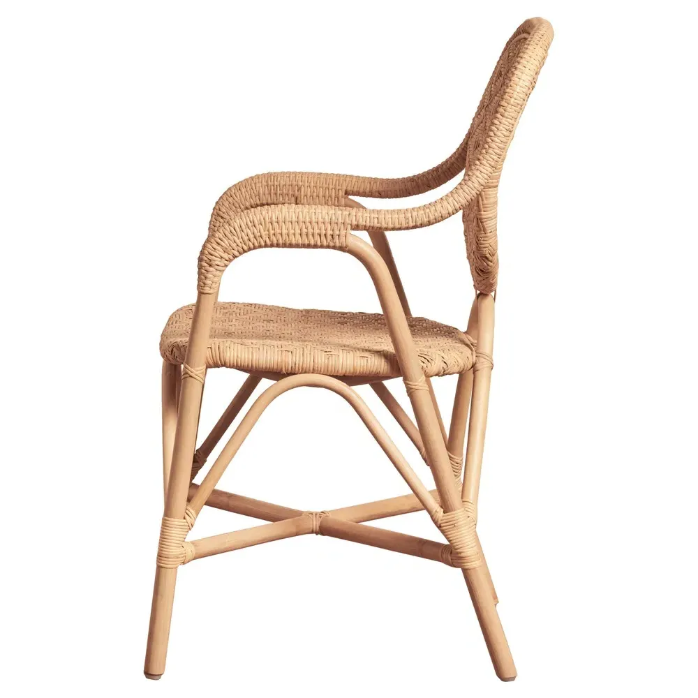 Portia Woven Dining Arm Chair - Natural, Rattan