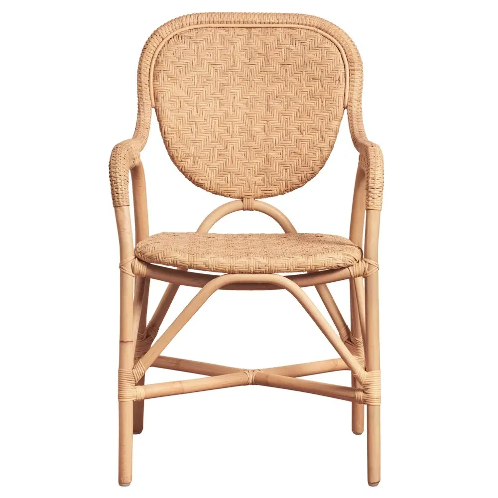 Portia Woven Dining Arm Chair - Natural, Rattan