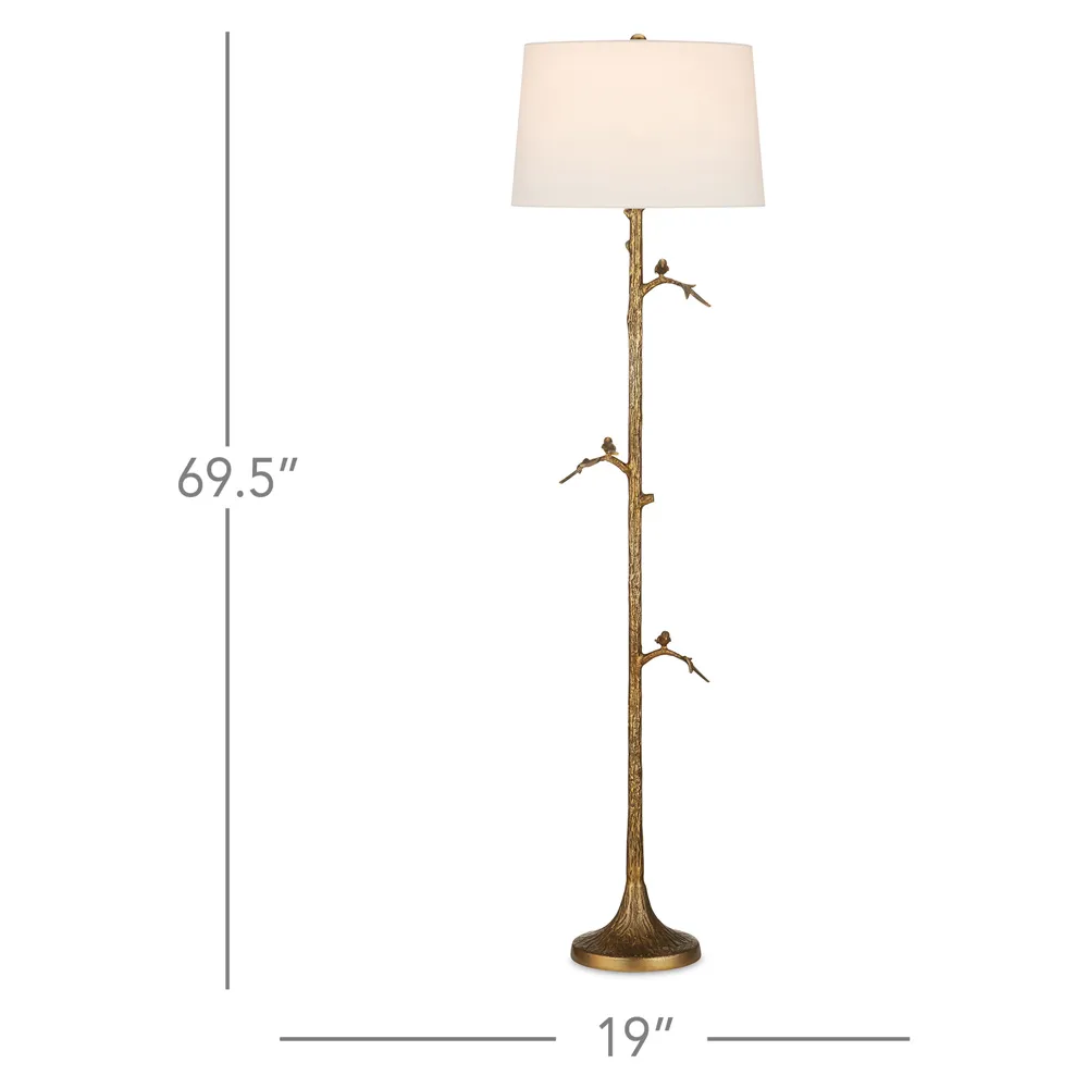 Porto Floor Lamp - Antique Brass, Aluminum