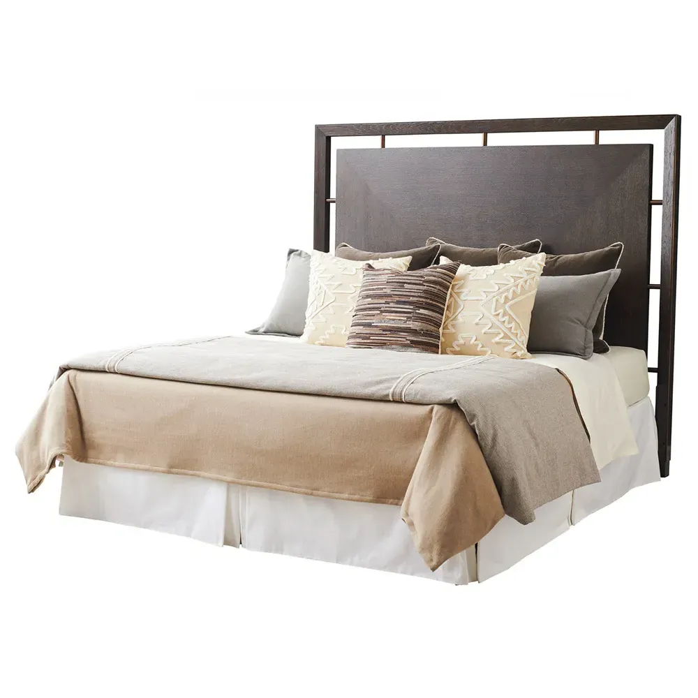 Post Ranch King Headboard - Brown, Veneer Wood