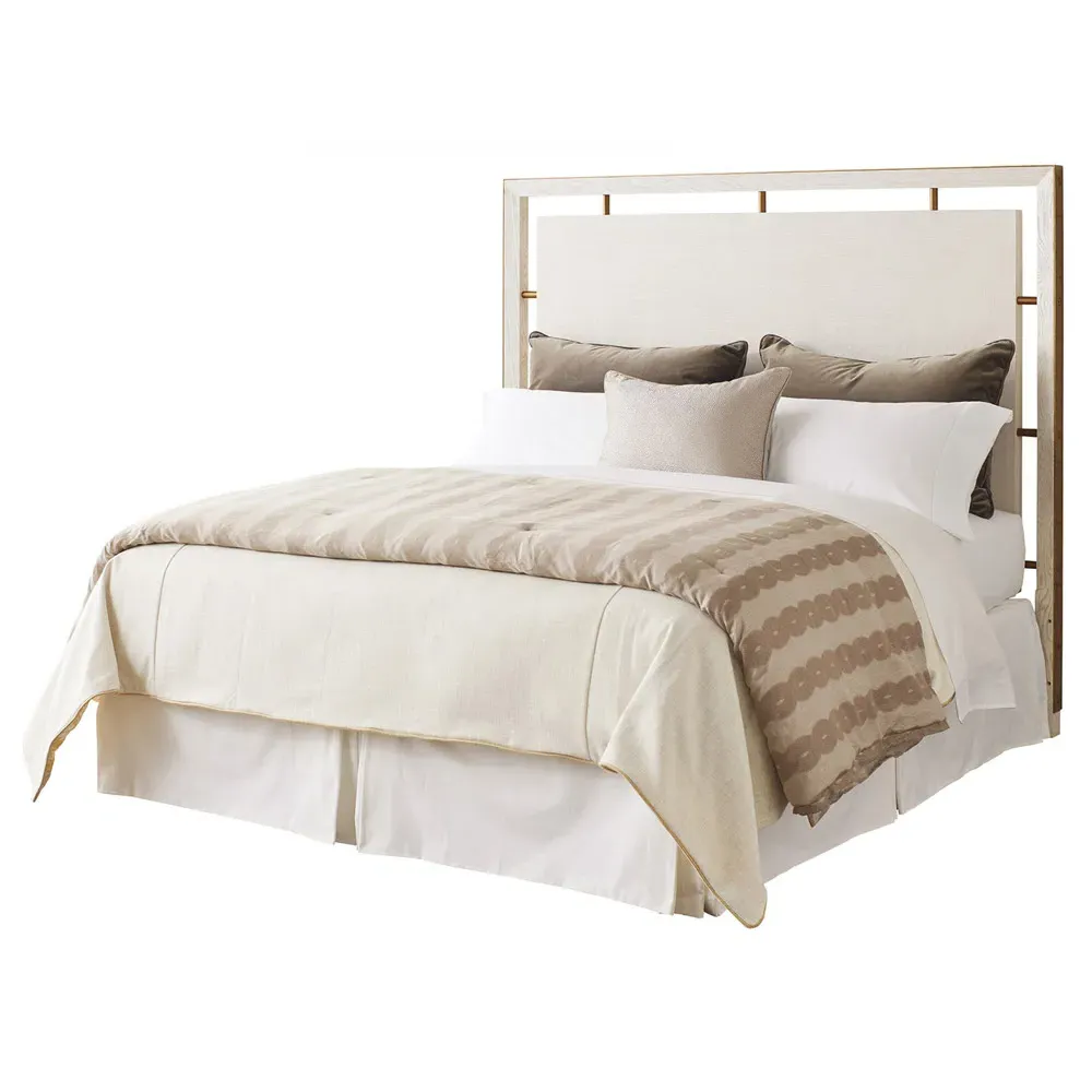 Post Ranch King Headboard - White, Veneer Wood