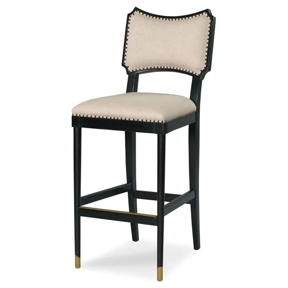 Powers Bar Stool - Amsterdam Black, Hardwood
