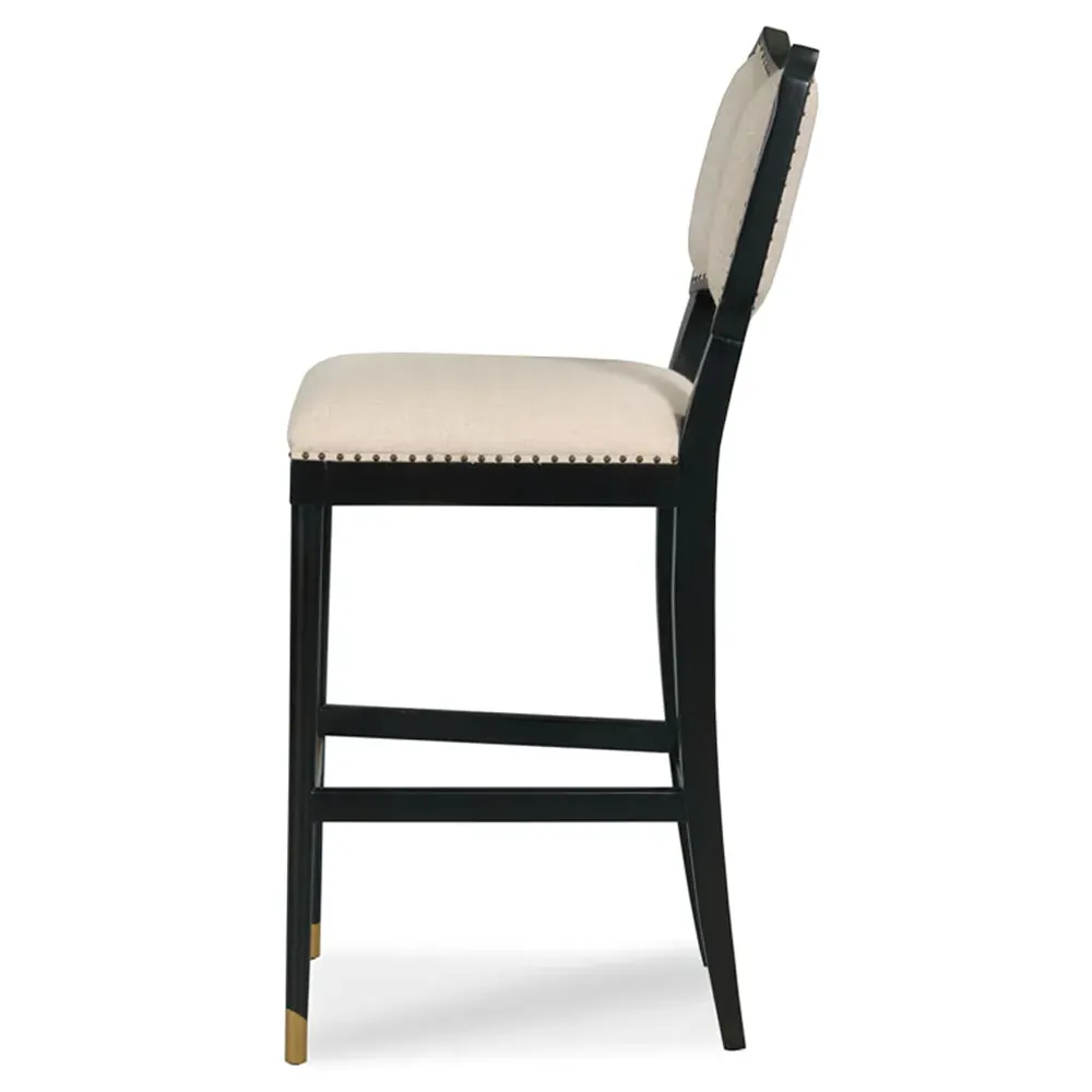 Powers Bar Stool - Amsterdam Black, Hardwood