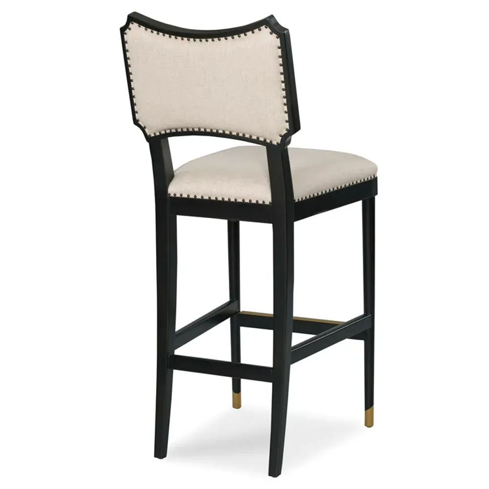 Powers Bar Stool - Amsterdam Black, Hardwood