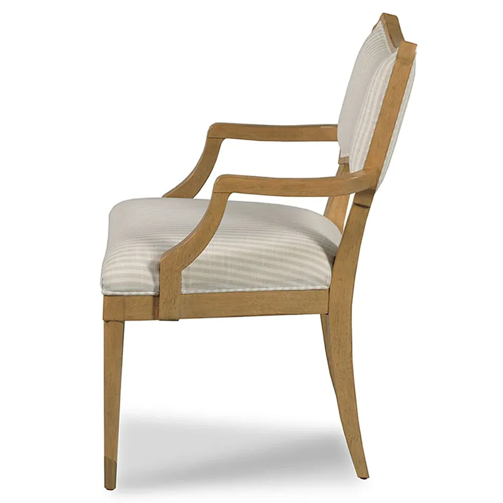 Powers Dining Arm Chair - Cream, Hardwood