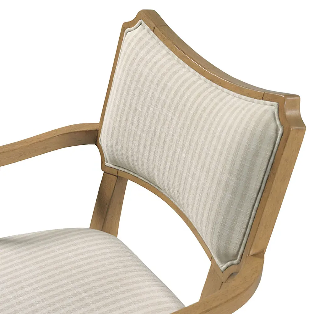 Powers Dining Arm Chair - Cream, Hardwood