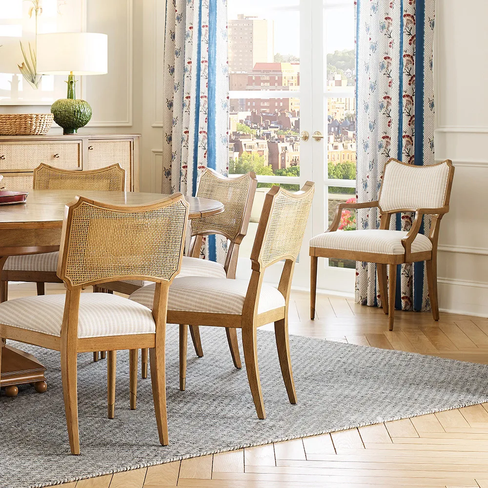 Powers Dining Arm Chair - Cream, Hardwood