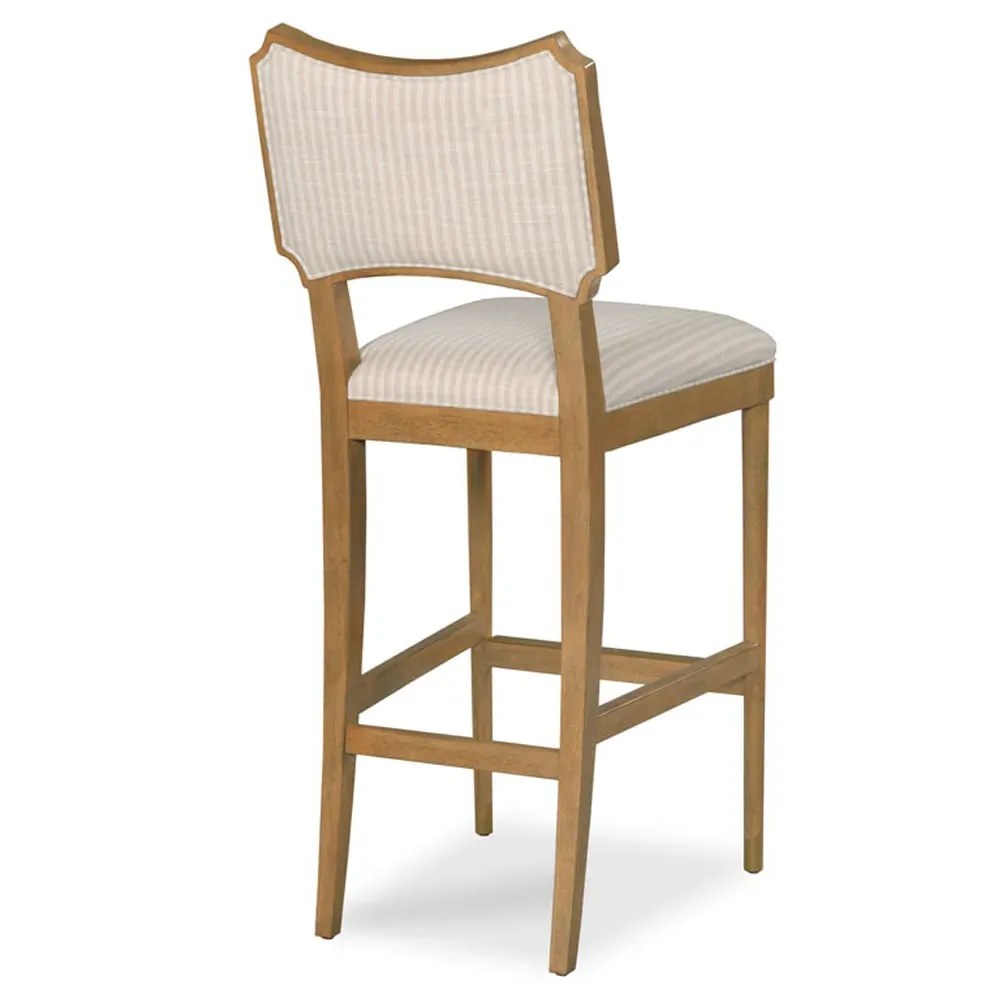 Powers Parasol Counter Stool - Cream Stripe, Hardwood