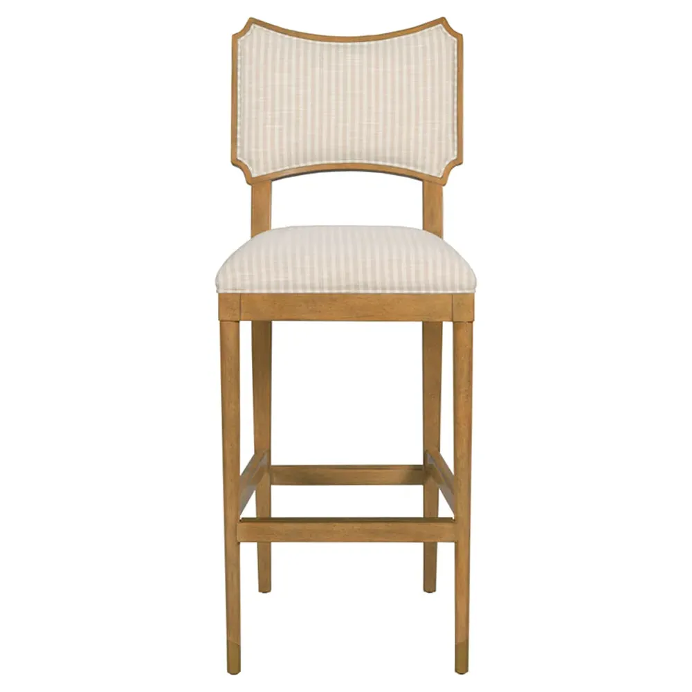 Powers Parasol Counter Stool - Cream Stripe, Hardwood image