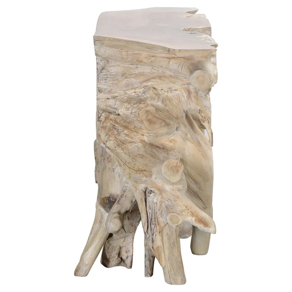 Prescy Small Console Table - Natural, Teak Wood Root