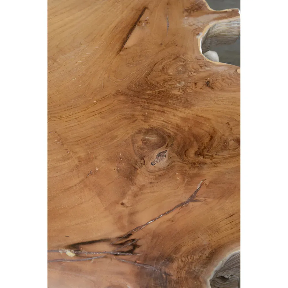 Prescy Small Console Table - Natural, Teak Wood Root