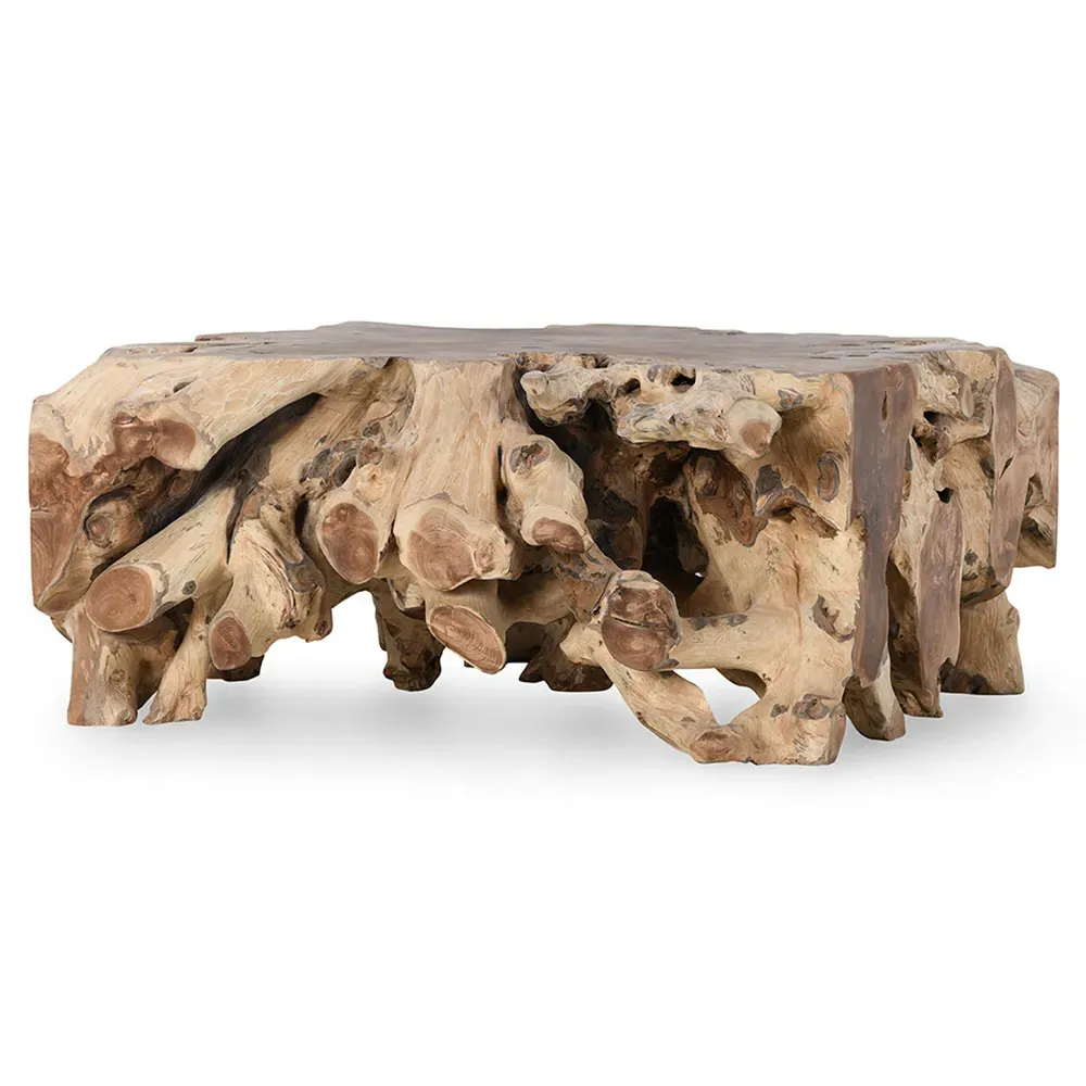 Prescy Square Teak Root Coffee Table - Natural