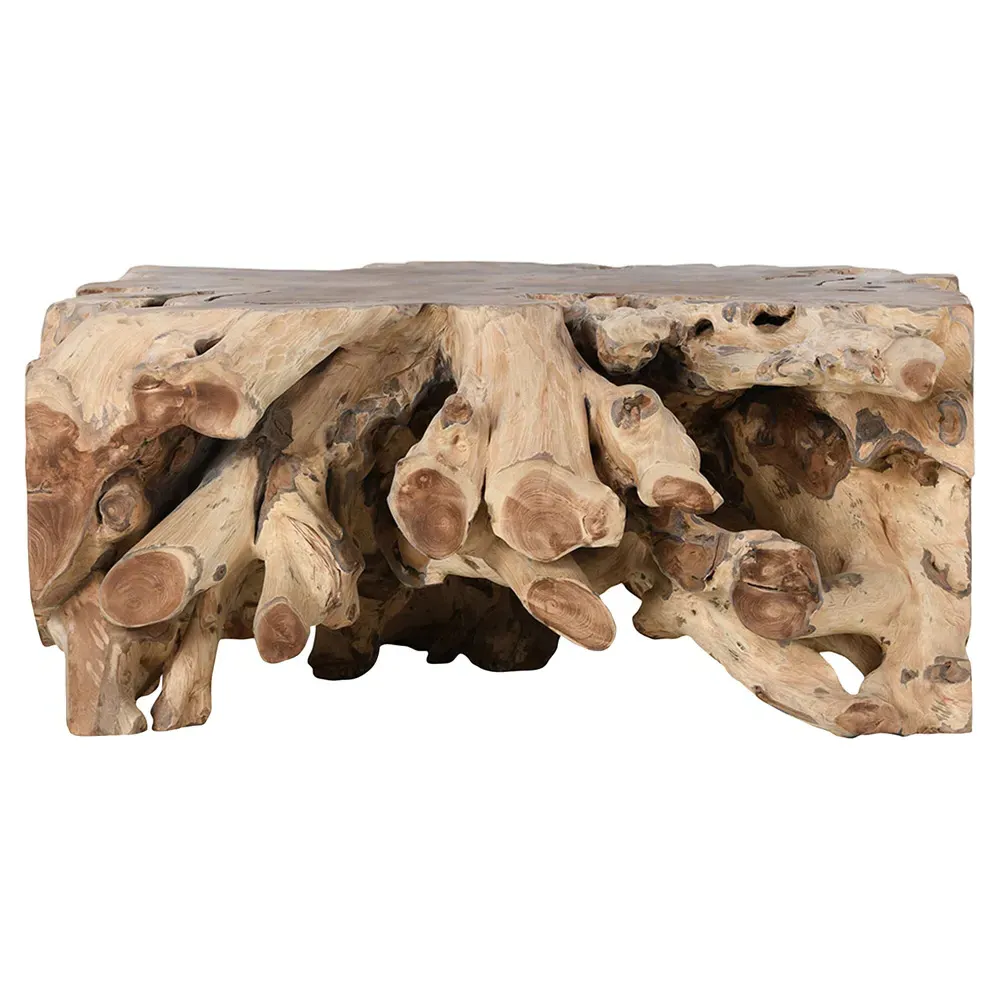 Prescy Square Teak Root Coffee Table - Natural