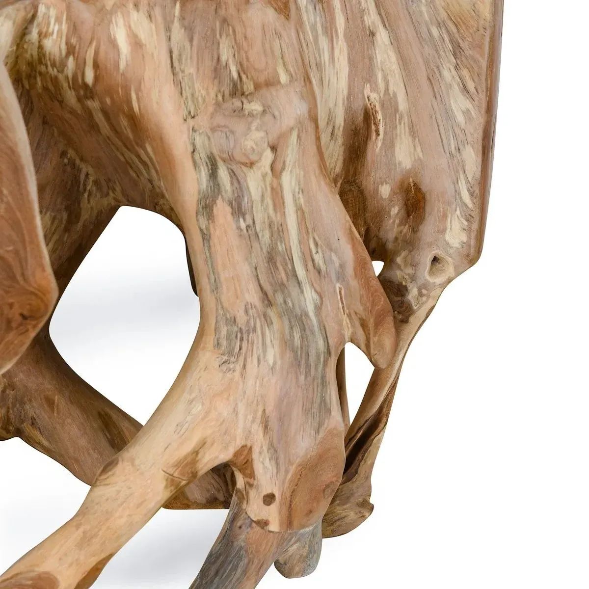 Prescy Teak Wood Root Coffee Table - Natural Brown