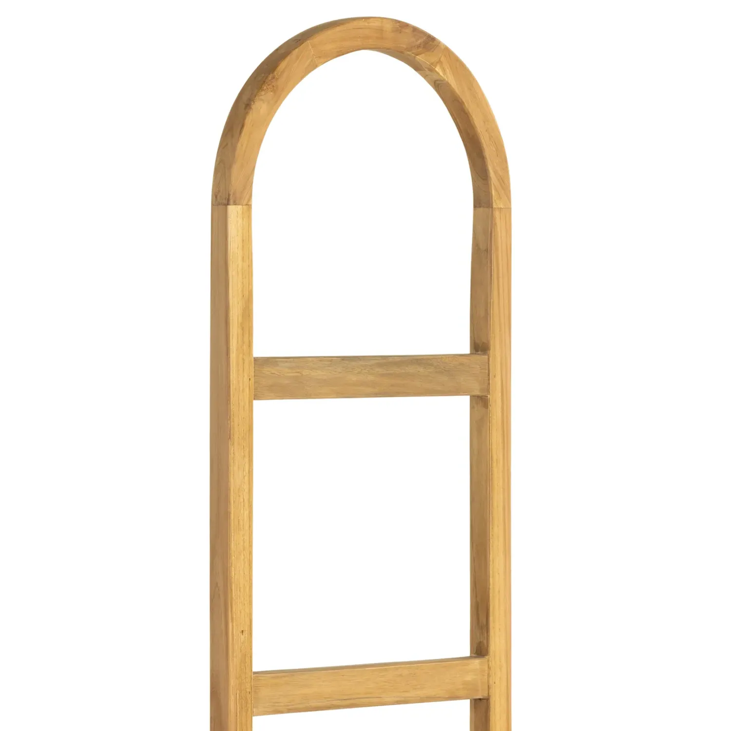 Preston Arched Ladder Wall Shelf - Brown, Teak