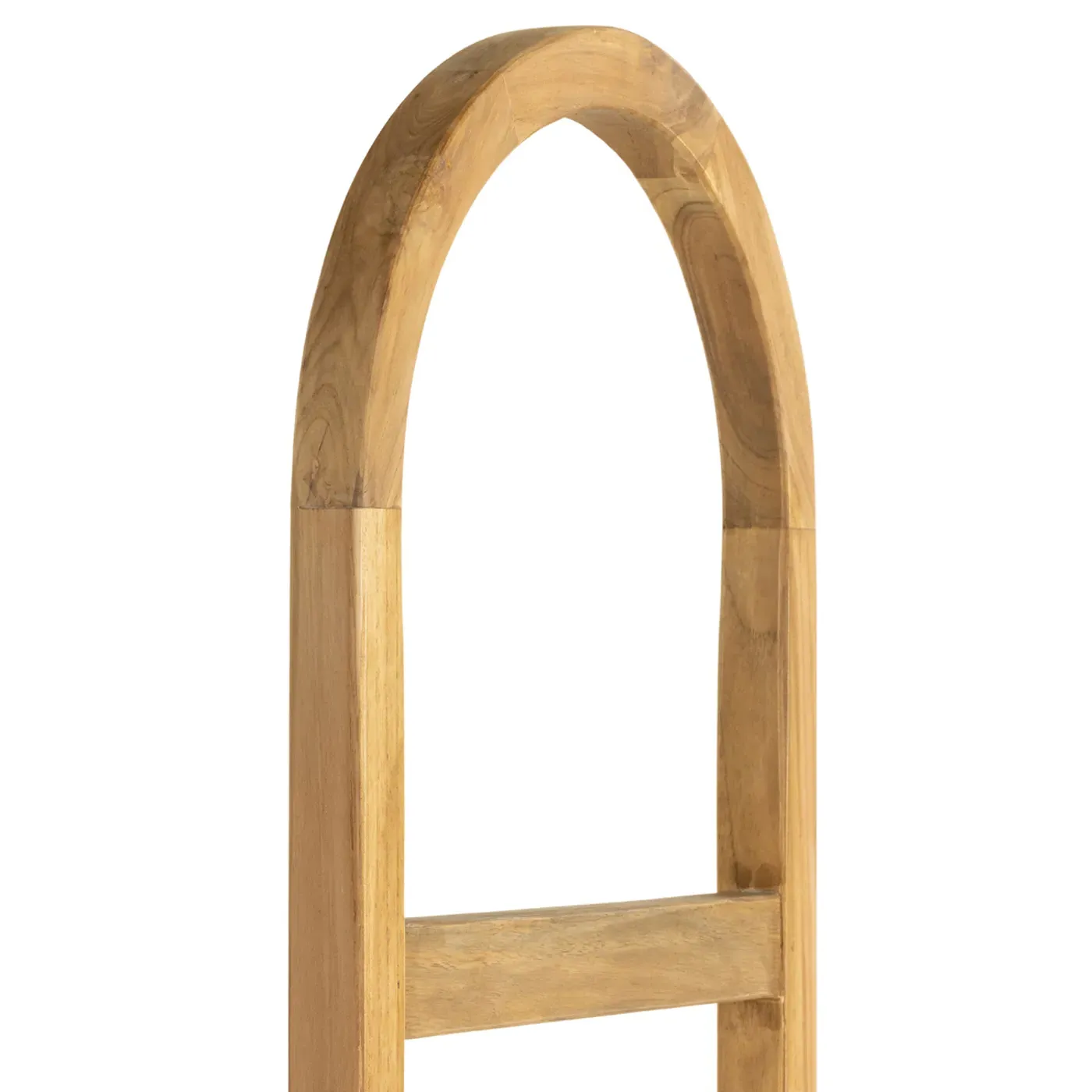 Preston Arched Ladder Wall Shelf - Brown, Teak